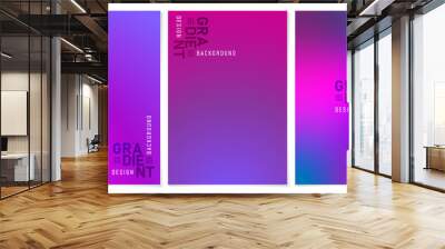 abstract gradient purple and pink color illustration of a set of banners, sign corporate, billboard, header, digital advertising, business ecommerce, ads campaign, social media posts, feeds instagram Wall mural