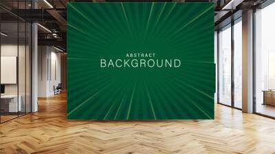 Abstract green background with rays and space for text, wallpaper, web page background, web banners, e commerce signs retail shopping, advertisement business agency, ads campaign marketing, backdrops  Wall mural