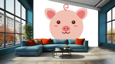 chinese happy new year sweet pig vector illustration design concept Wall mural