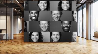 Group of beautiful people in front of a background Wall mural