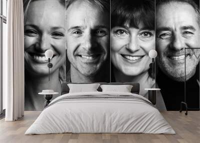 Portrait of four business people  Wall mural