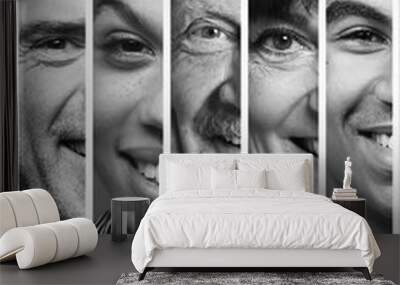 Portraits of beautiful commercial people Wall mural