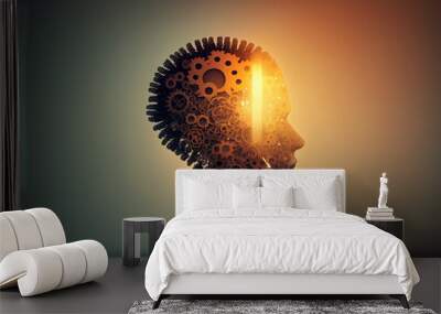 The mind can find a solution (AI Generated) Wall mural