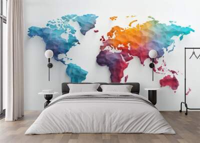 World map (AI generated) Wall mural