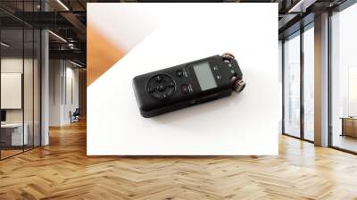 audio recorder device isolated. sound recording Wall mural