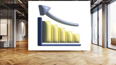 accounting chart growth Wall mural