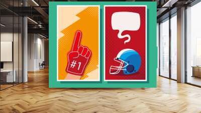 american football vertical banner Wall mural