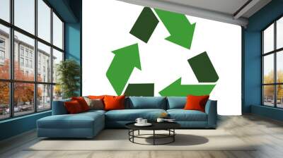 arrow recycle circle organic ecology icon. Isolated and flat illustration. Vector graphic Wall mural