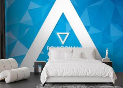 Background design. Polygon icon. Abstract and Colorfull illustra Wall mural