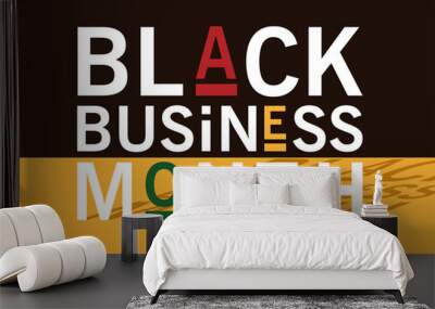 Black business month vector design Wall mural