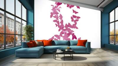 breast cancer design Wall mural