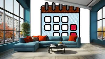 calendar icon image Wall mural