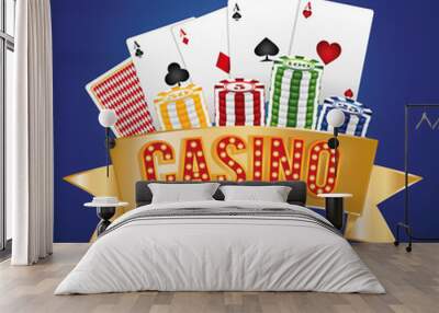 Casino icon desin  Wall mural