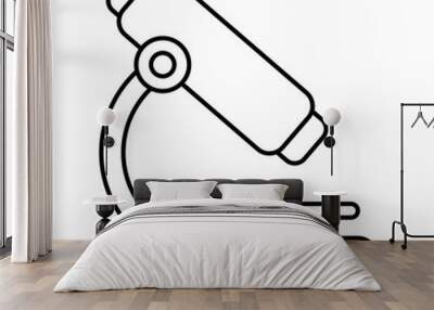 Chemistry microscope line style icon vector design Wall mural