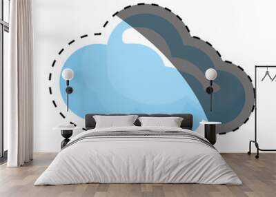 Cloud weather symbol icon vector illustration graphic design Wall mural