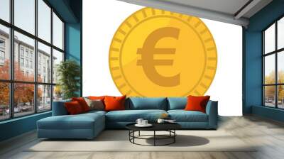 coin euro isolated icon vector illustration design Wall mural