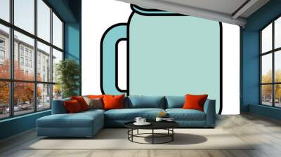 cute beverage jar icon Wall mural