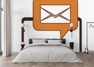 email related icons image vector illustration design  Wall mural