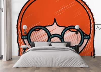 girl with glasses icon over white background vector illustration Wall mural