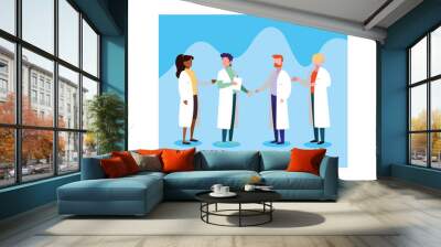 group of doctors , medical staff and medical team Wall mural