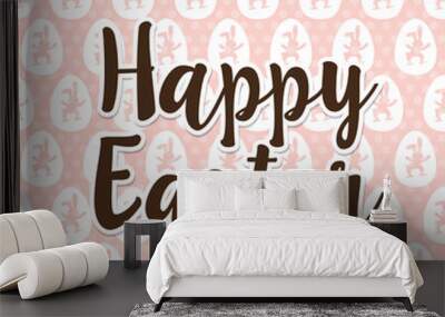 Happy Easter design  Wall mural