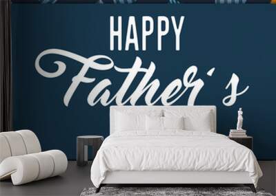 happy fathers day letters emblem and related icons image vector illustration design Wall mural