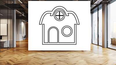 home draw house vector icon illustration graphic design Wall mural