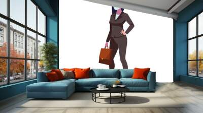 industrial worker woman wearing face mask Wall mural