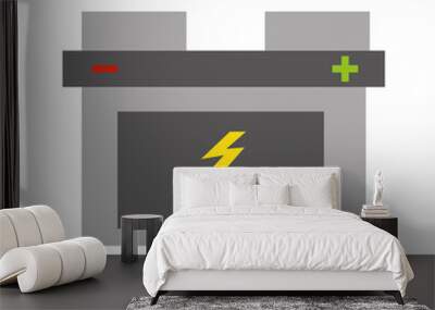 isolated car battery Wall mural