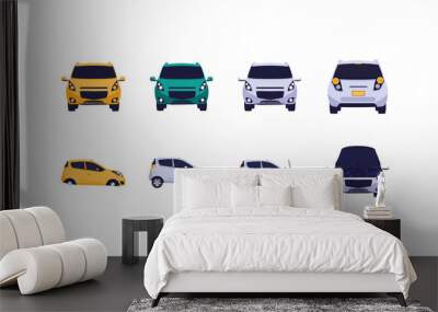 Isolated cars set vector design Wall mural