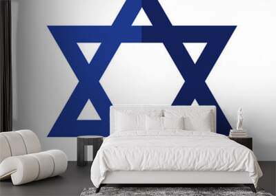 Israel culture concept represented by star icon. Isolated and flat illustration  Wall mural