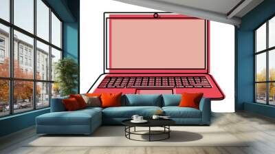 laptop vector illustration Wall mural