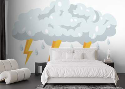 lightning cloud storm Wall mural