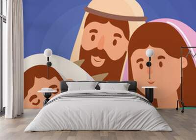 manger family cartoon Wall mural