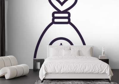 money bag isolated icon Wall mural