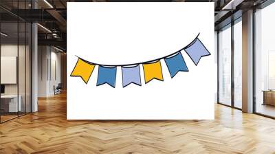 party garland hanging isolated icon Wall mural