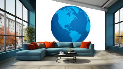 Planet earth geography vector illustration graphic design Wall mural