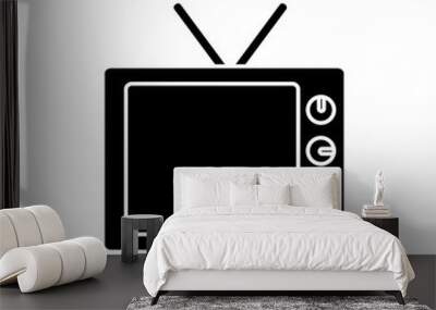 retro television icon Wall mural