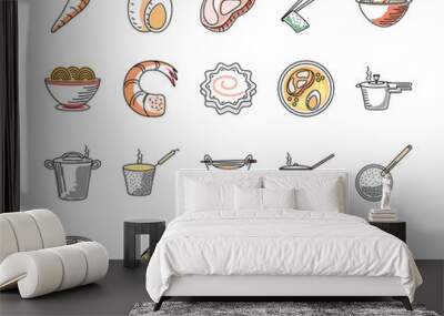 set of japanese menu Wall mural