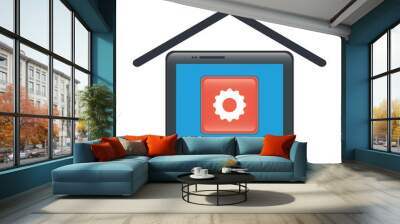 Smart home design. Technology icon. system concept Wall mural