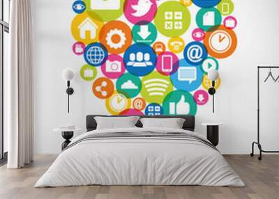 social media Wall mural