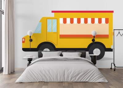 Truck design. food icon. flat illustration Wall mural