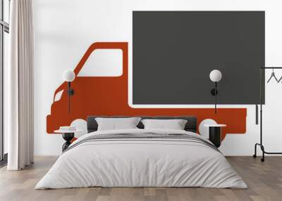 truck vehicle isolated icon Wall mural