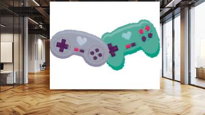 video game controls pixelate icon Wall mural