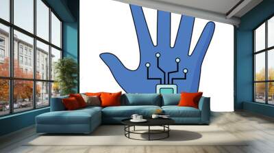 wired gloves icon over white background, vector illustration Wall mural