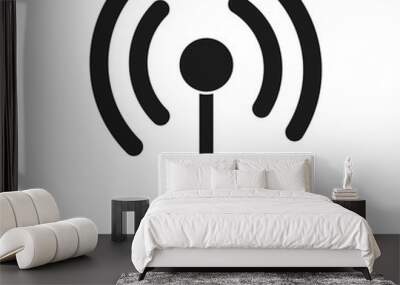 wireless sign icon over white background vector illustration Wall mural