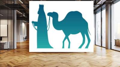 wise king with camel Wall mural