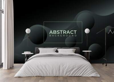 Abstract premium black background design. Geometric shapes design background. futuristic modern black background. Wall mural