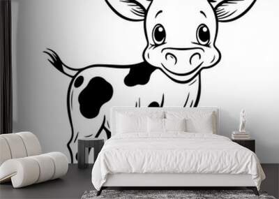 calf outline illustration Wall mural