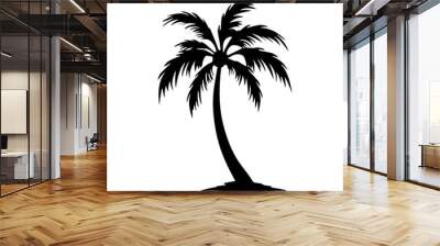 palm tree silhouette illustration  Wall mural